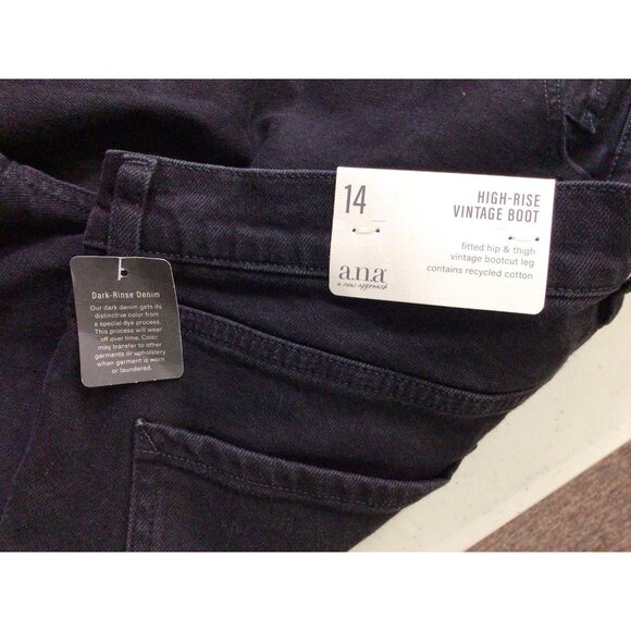 ANA Jeans High Rise Vintage Boot Denim Womens 14 New - Picture 7 of 9